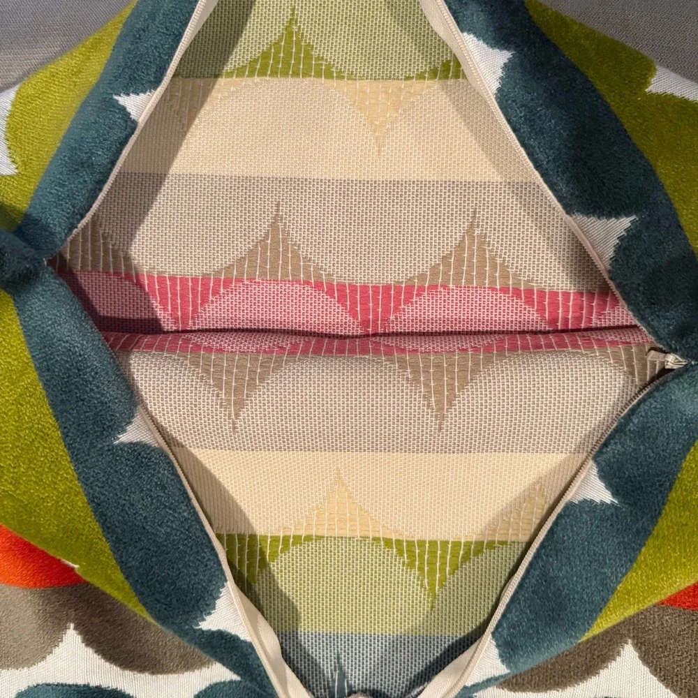 Jonathan Adler Multicolor Scallop Accent Pillow covers 22 x 22
